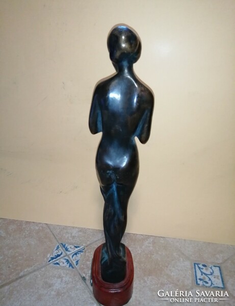 Oláh Sándor (1907-1983) - Női akt, 1934- gyönyörű, nagyon ritka antik bronz szobor.