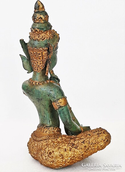 Gyönyörű Thai bronz félakt szobor