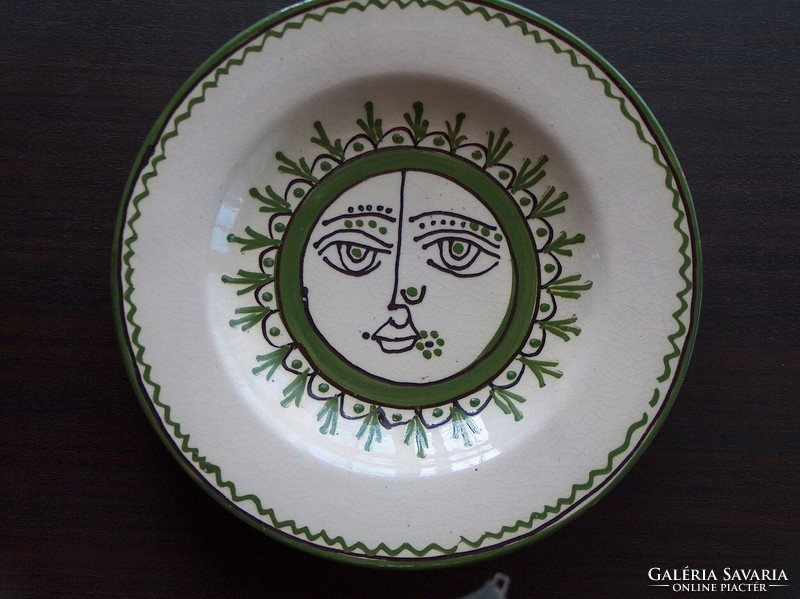 Majolica decorative plate, wall bowl, flawless