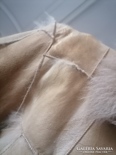 Szebbnél szebbek molett nálam elegáns finom kecskebőr őszi tavaszi kabát dzseki eredeti szőrme bélé