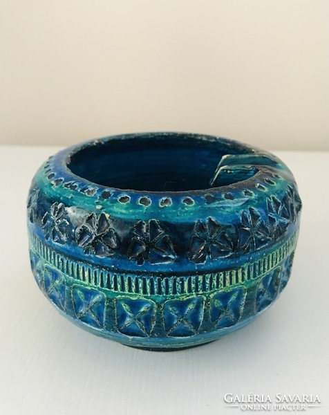 Aldo londi bitossi rimini blue ceramic ashtray