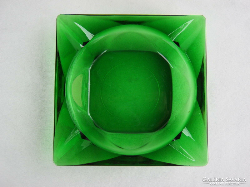 Green glass ashtray ashtray
