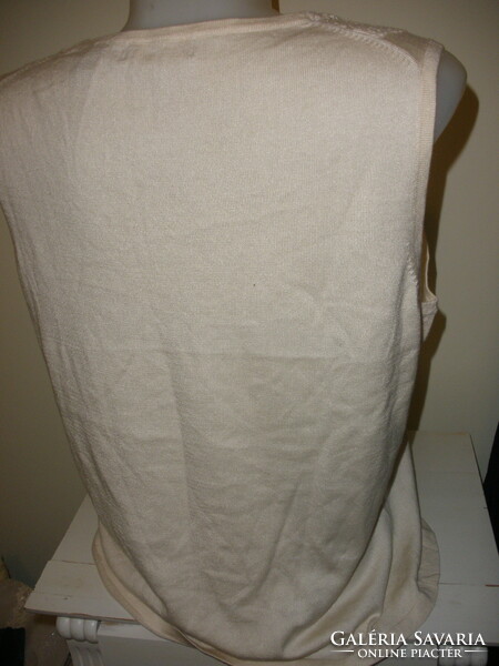 Silk - cotton - cashmere cream white top