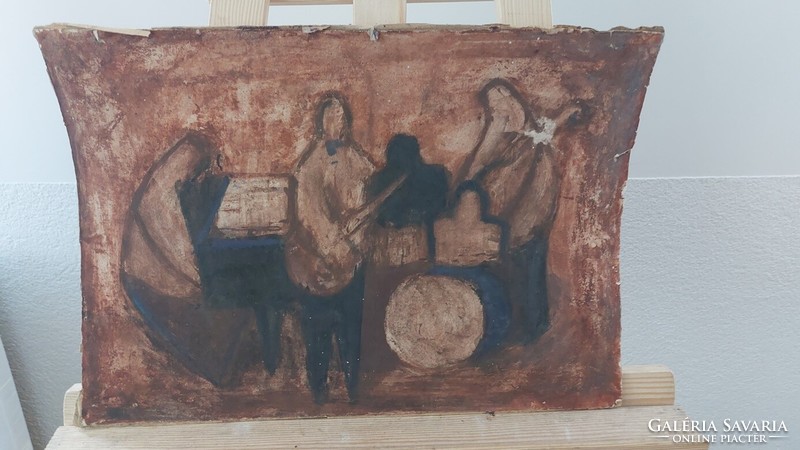 (k) Szép festmény Gyenes Gittá jelzéssel 53x43 cm kerettel
