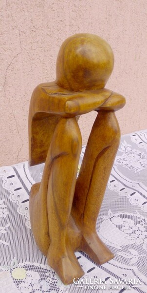 Bobiskólo art deco carved folk art sculptural work. A unique rarity