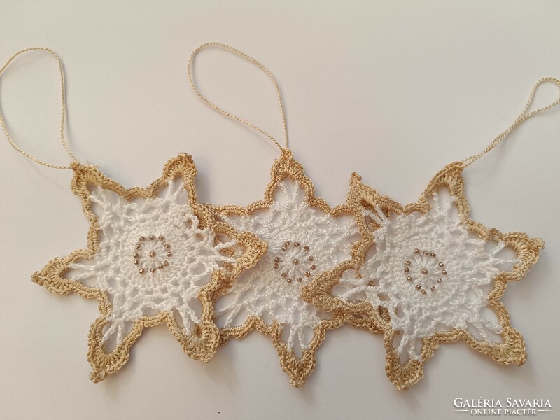Crochet Christmas tree decoration 11 cm (3pcs)