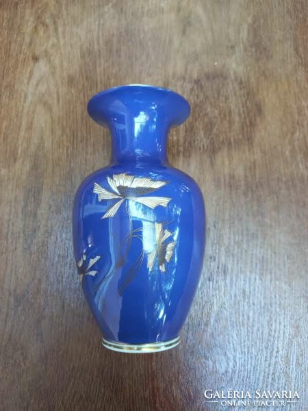 Reichenbach fine china blue porcelain vase
