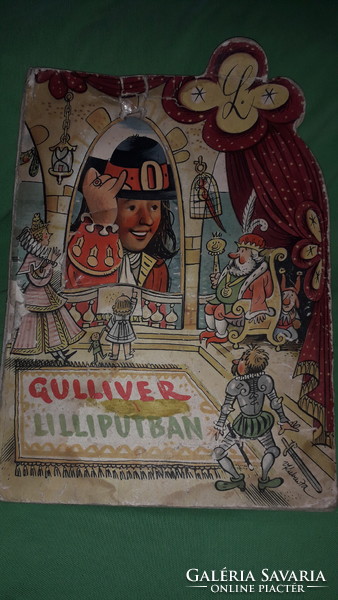 Old Gulliver in Lilliput is a fold-out spatial storybook cubasta according to the pictures