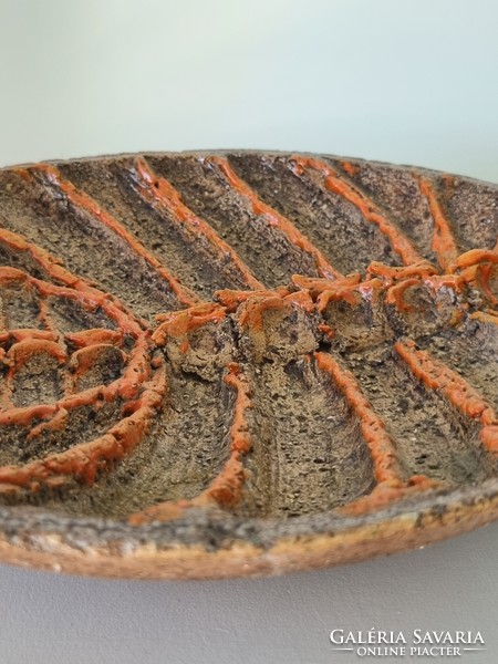 Zsuzsa Györgyey modernist earthenware ceramic bowl - 32 cm