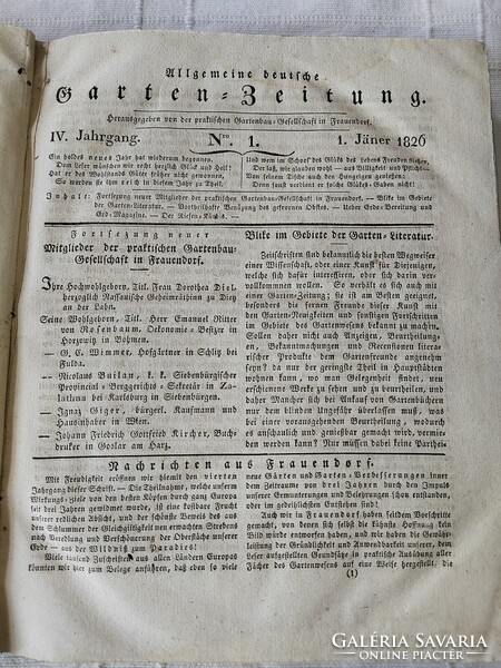 Allgemeine deutsche garten-zeitung (horticultural journal) - 1826/1-52