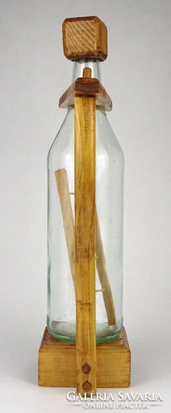 1O196 Fa állványos ital kínáló türelemüveg 38 cm