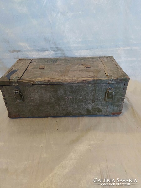Old wooden military chest