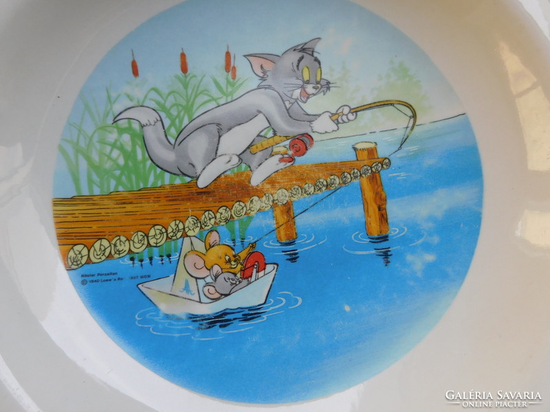 Retro Rösler Pozellan gyerektányér - Tom és Jerry