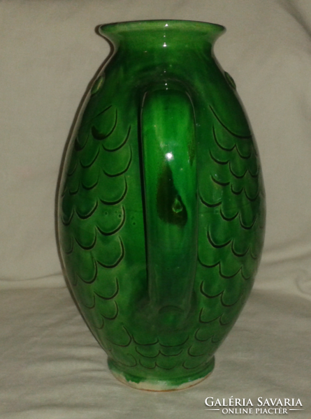Ceramic jug (fish pattern 9 damaged!