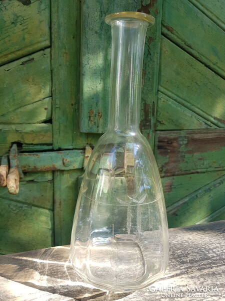 Large wine glass bottle without stopper