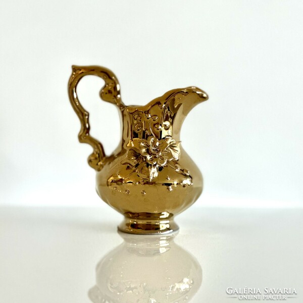 Gilded porcelain bowl + tea set!