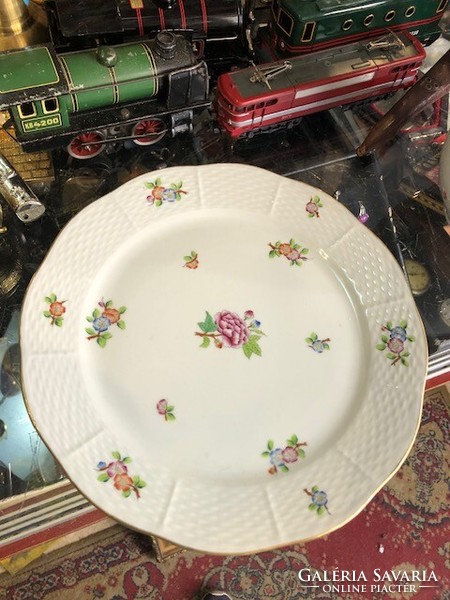 Herend Eton sandwich set, large bowl, with 6 small plates.