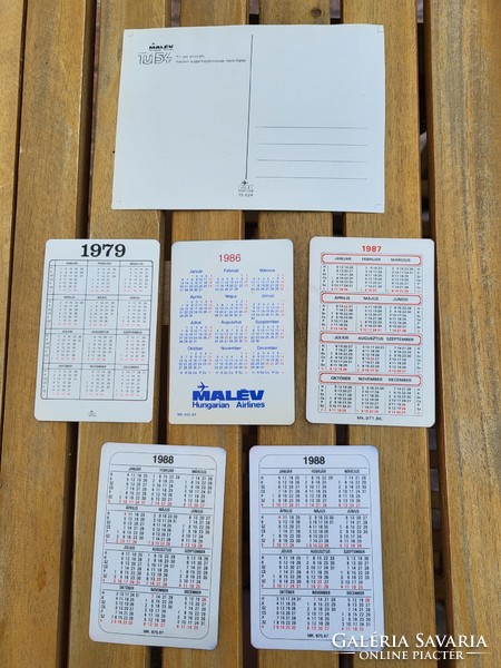 Malév card calendar + postcard package