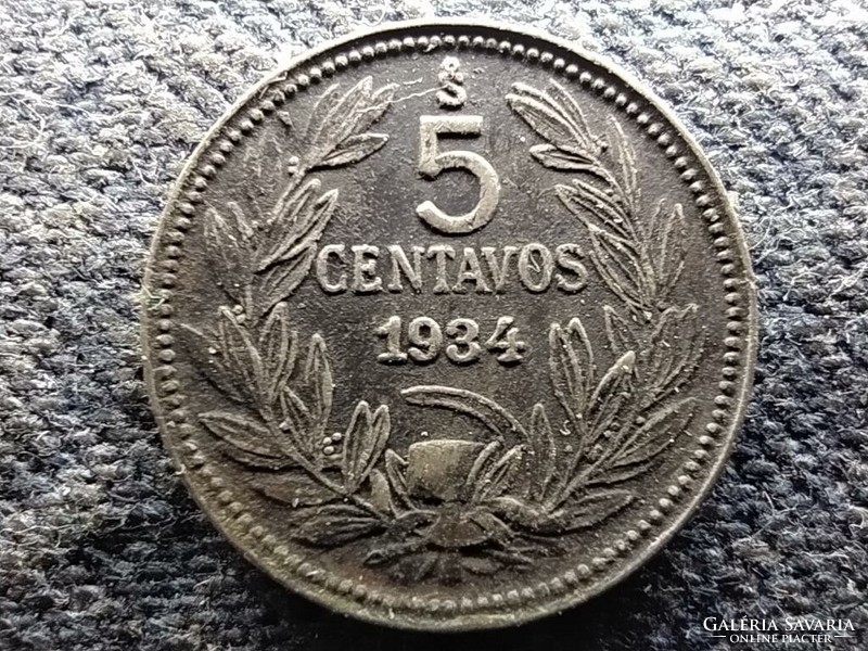 Republic of Chile (1818-) 5 centavos 1934 so (id72833)