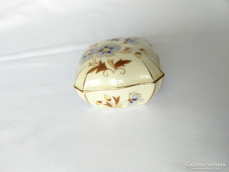 Zsolnay cornflower bonbonier / jewelry holder (no.: 23/163.)