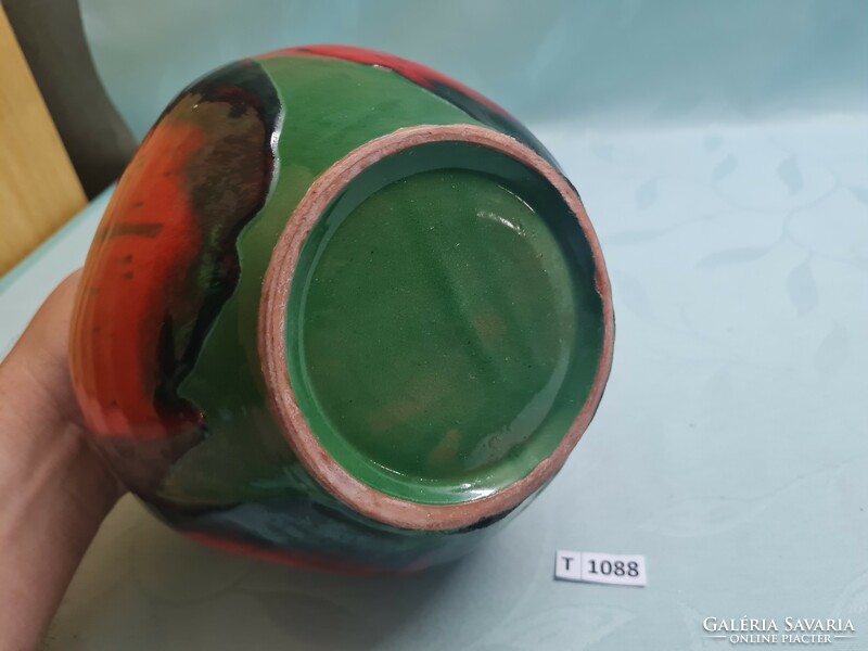 T1088 Kerámia gömb váza 19 cm