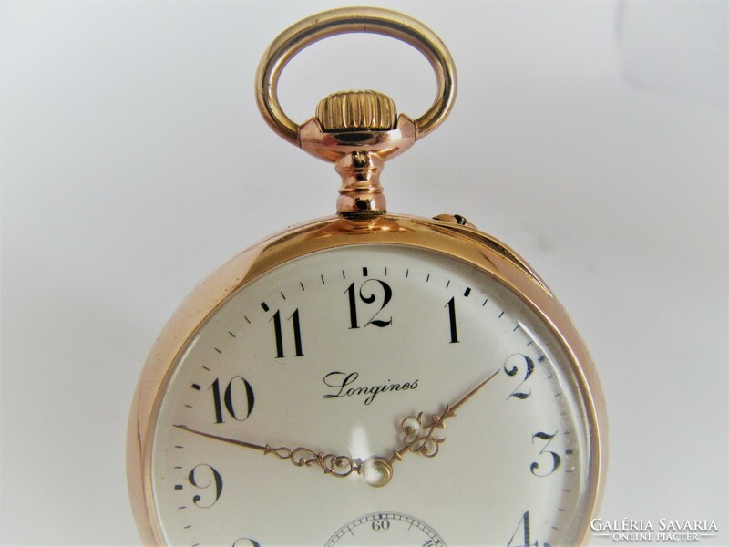 Longines, 14k solid gold pocket watch, early 1900s.
