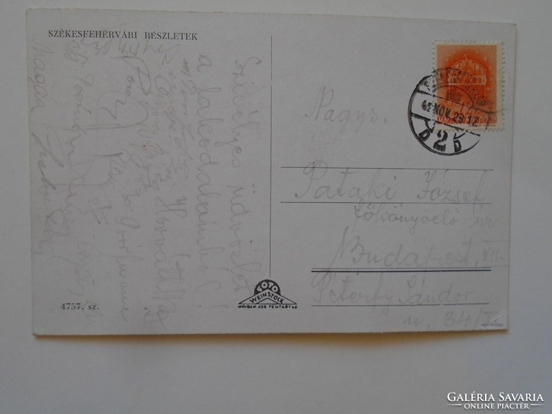 D197284 Székesfehérvár - 1942 Szivélyes üdvözlet a lakodalomból  aláírások -Pataki József  Budapest
