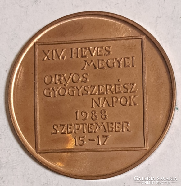 "Gyöngyösi Kórház alapításának emlékére" bronz emlékérem (45)