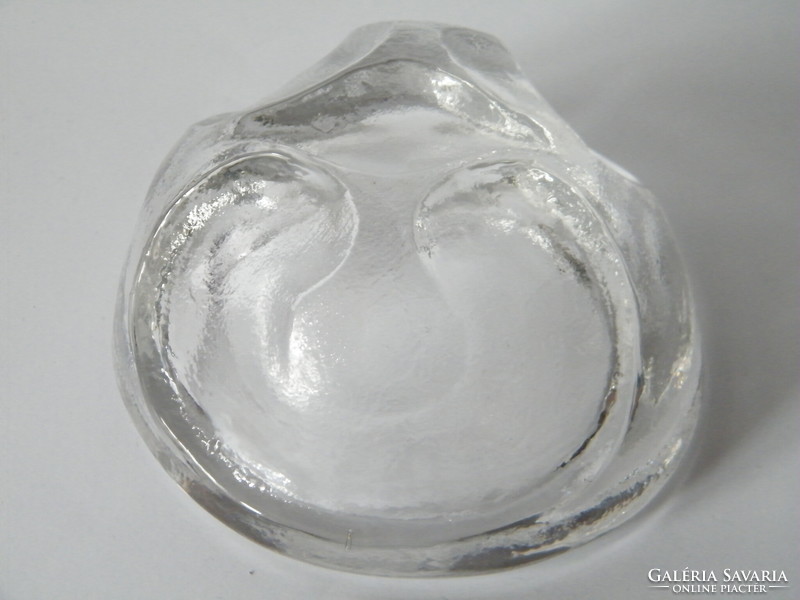 Skandináv design vastag üveg, kristályüveg kis tál