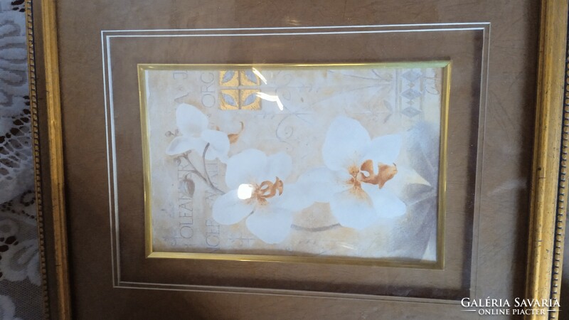 1 Pair of gold-colored picture frames with passport, the picture inside is a gift