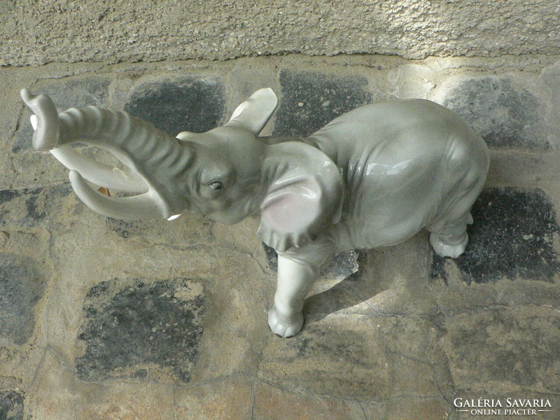 Large porcelain elephant