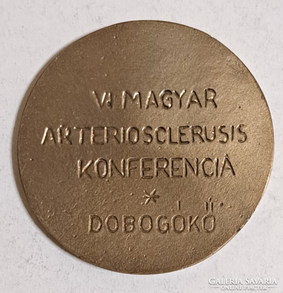 1981. "VI. Magyar Arteriosclerosis (Érelmeszesedés) Konferencia  78 mm emlékérem N-6