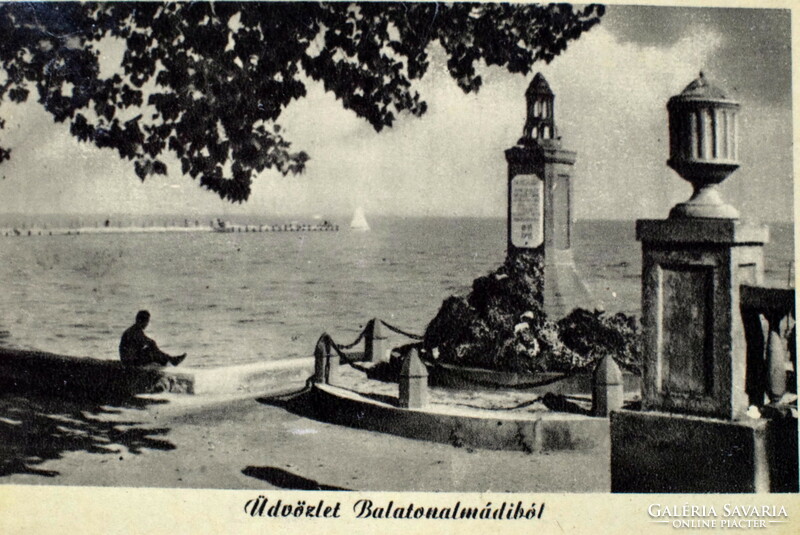 Balatonalmádi fotó képeslap - 1956  Sztálin útra küldve
