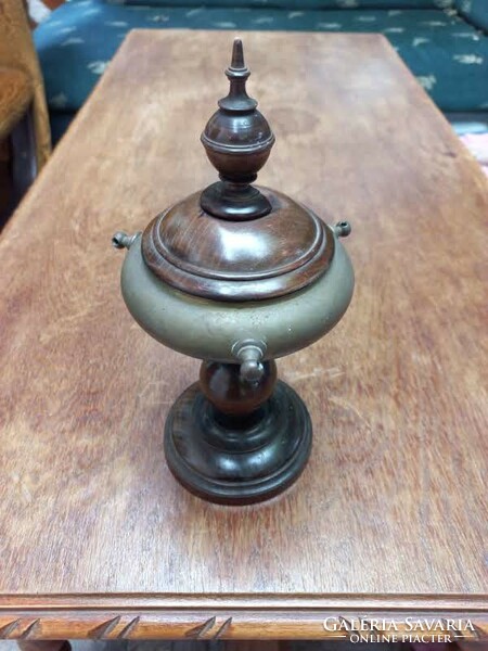 Wood-metal candle holder - a rarity