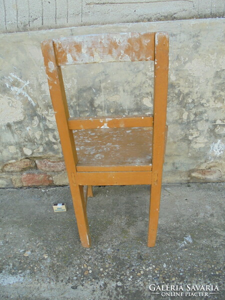 Old folk pine children's chair, small chair with backrest, children's chair