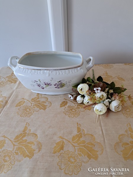 Antique porcelain 2-handled violet soup bowl 48.