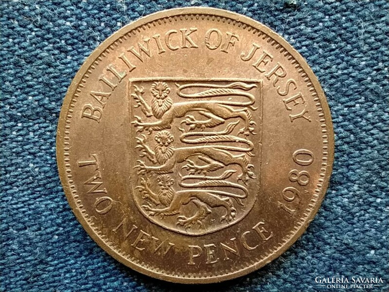 Jersey II. Erzsébet 2 új penny 1980 (id54523)