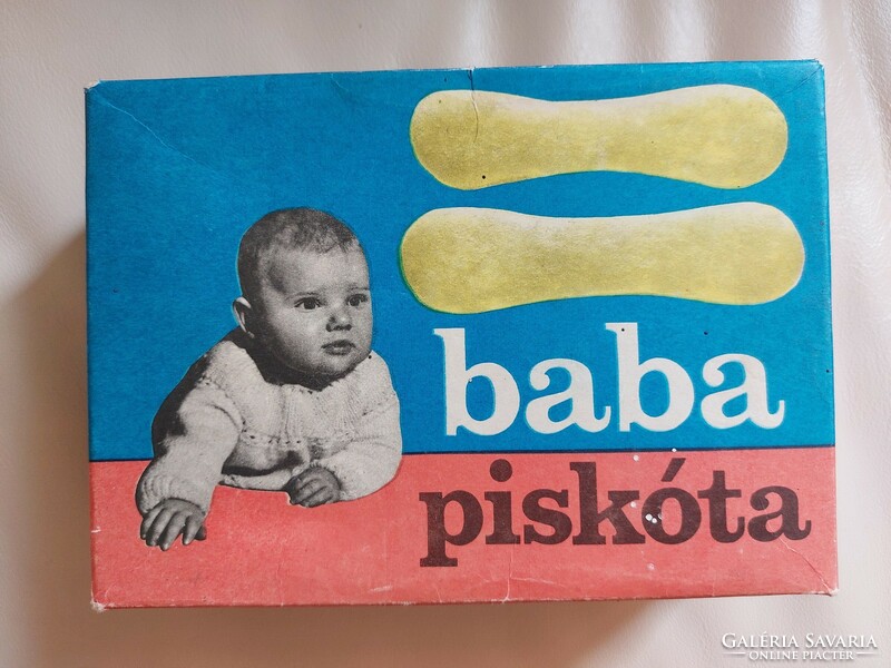 Old box retro baby sponge cake paper box Hungarian confectionery industry