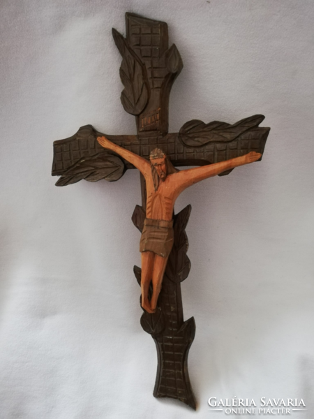 Hand-carved, large-scale crucifix