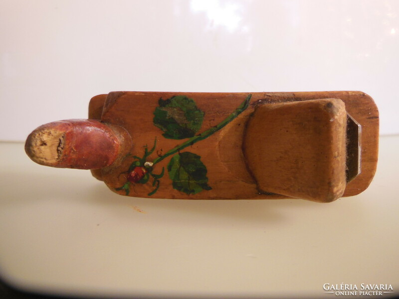 Planer - wood - 10 x 5 x 3 cm - hand painted - old - Austrian - flawless