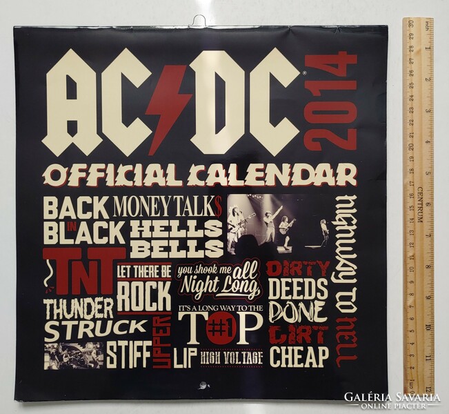 AC/DC - 2014-es hivatalos falinaptár - Official Calendar