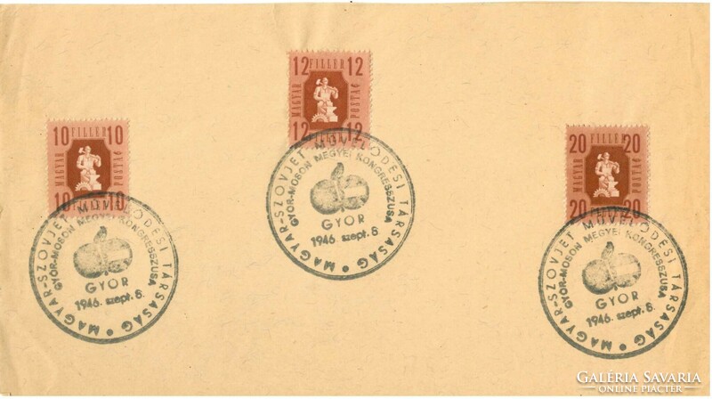 46-4 - Alkalmi bélyegzés - Magyar szovjet művelődési társaság - 1946