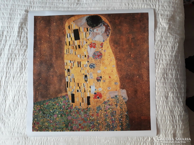 Gustav Klimt - A csók / Der Kuss (poszter)