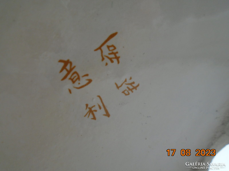 TONGZHI KÍNAI VÁZA kézi írásjelekkel jelezve életképekkel,mandarin kacsákkal,virág mintákkal 43 cm