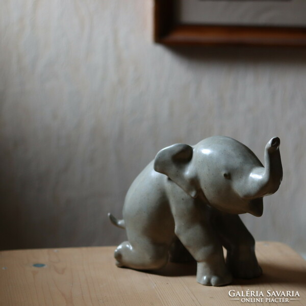 Austrian ceramic baby elephant figure