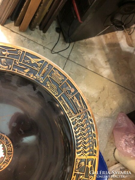 Kádár bronze wall dish, size 36 cm.