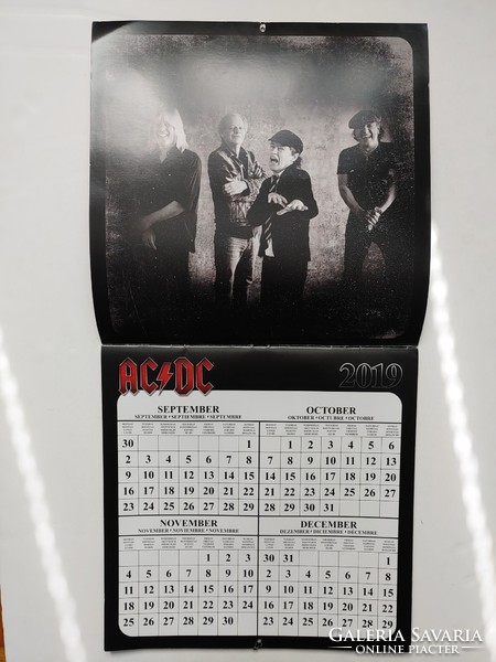 AC/DC - 2020-as hivatalos falinaptár - Official Calendar