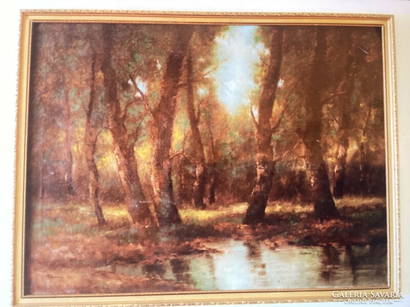 László-autumn forest-painting from Ipoly