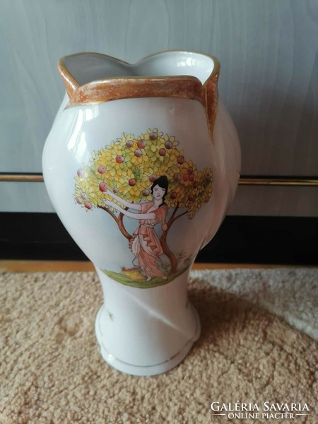 Hand-painted porcelain vase with an oriental pattern