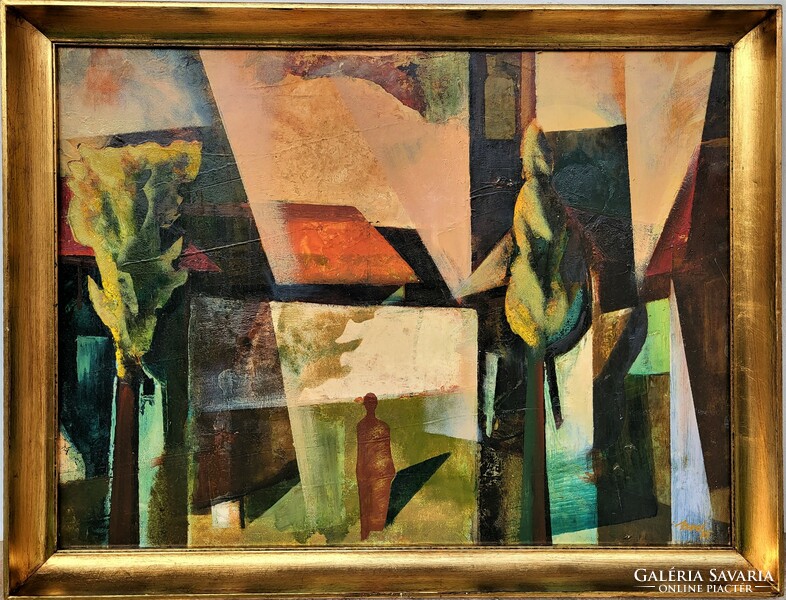 Mr. Noel Gábor (1920 - 2003) landscape c. Gallery painting with original guarantee!